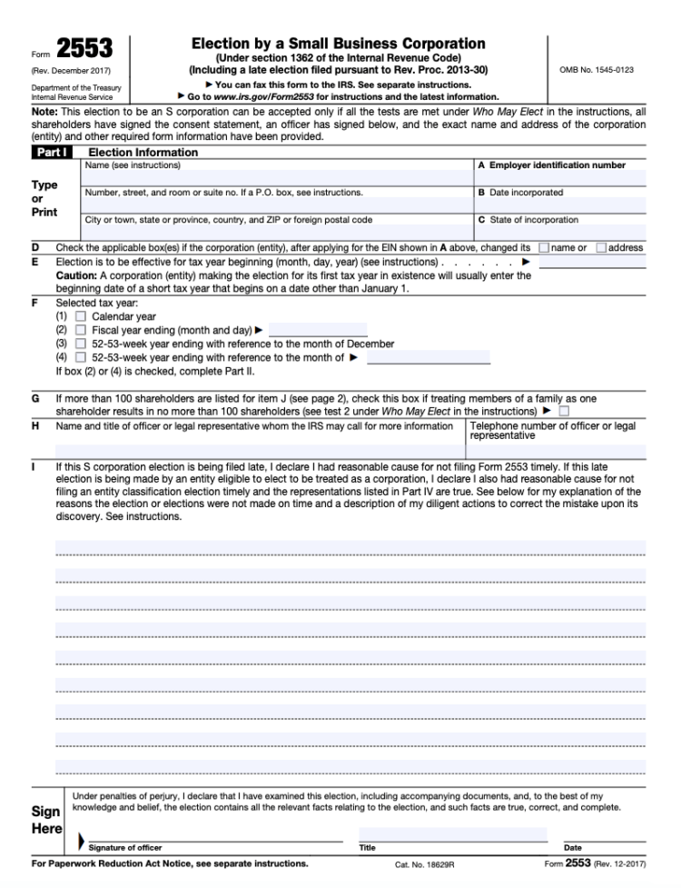 Form 2553